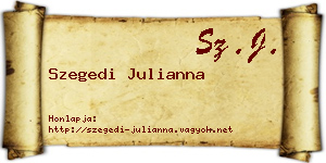 Szegedi Julianna névjegykártya